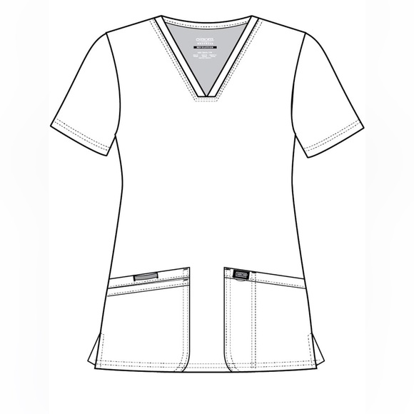 NWT V-Neck Scrubs for Workwear Revolution, Soft Stretch, Easy Care, Blue, Large - Picture 9 of 10